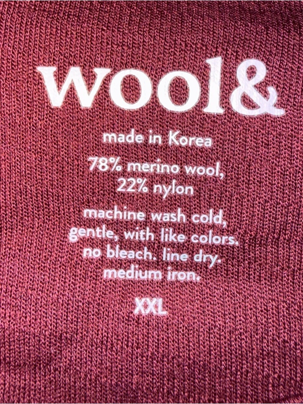 Wool& Wooland Scout Waffle Tunic top shirt women’s XXL merino wool maroon - Picture 10 of 11